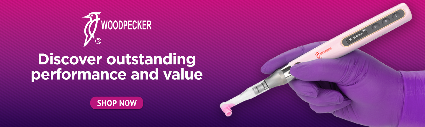 Woodpecker Prophy Mini Hygiene Handpiece and brand logo